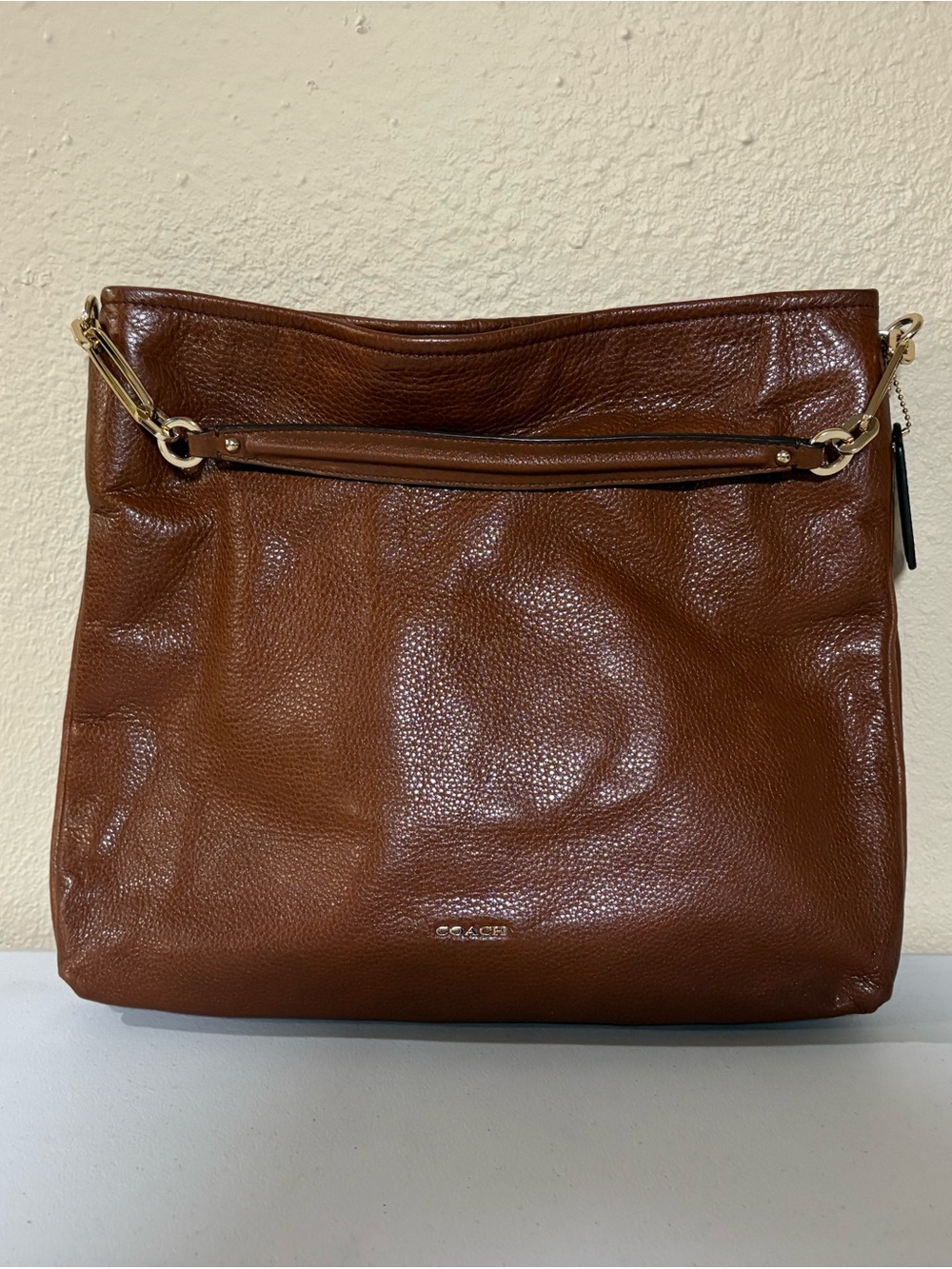 Coach Chestnut Brown Pebbled Leather Madison Hobo Bag NWT 27858